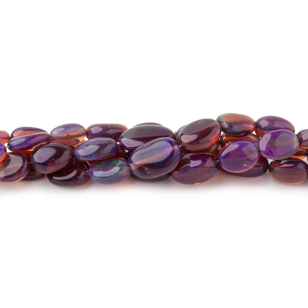 4x3-10x8mm Purple Ethiopian Opal Plain Oval Beads 18 inch 75 pieces (ONLINE ORDER ONLY)