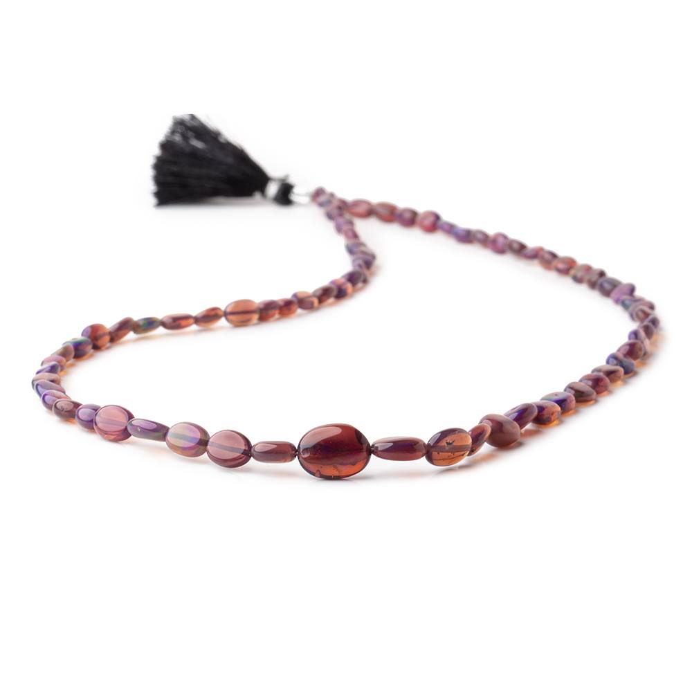 4x3-10x8mm Purple Ethiopian Opal Plain Oval Beads 18 inch 75 pieces (ONLINE ORDER ONLY)