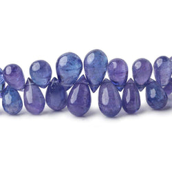 4x3-12x7mm Tanzanite plain tear drops 18 inch 154 beads AA Grade (ONLINE ORDER ONLY)