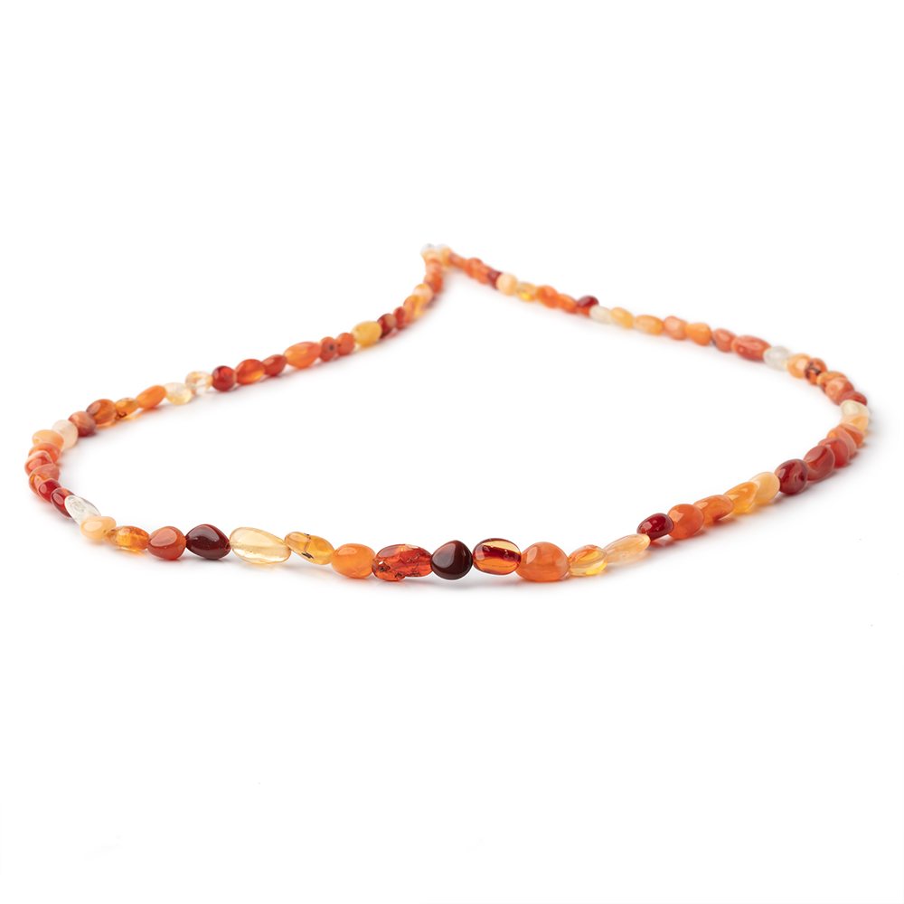 4x3-8x6mm Multi Color Fire Opal Plain Nugget Beads 18 inch 80 pieces A (ONLINE ORDER ONLY)