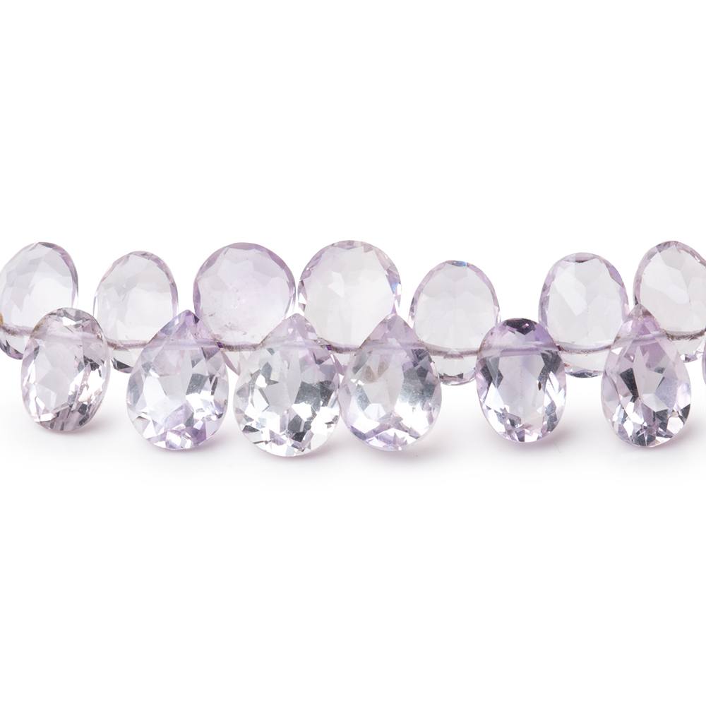 4x3-8x6mm Pink Amethyst Faceted Pear and Oval 4.5 inch 42 Beads AAA (ONLINE ORDER ONLY)