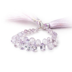4x3-8x6mm Pink Amethyst Faceted Pear and Oval 4.5 inch 42 Beads AAA (ONLINE ORDER ONLY)