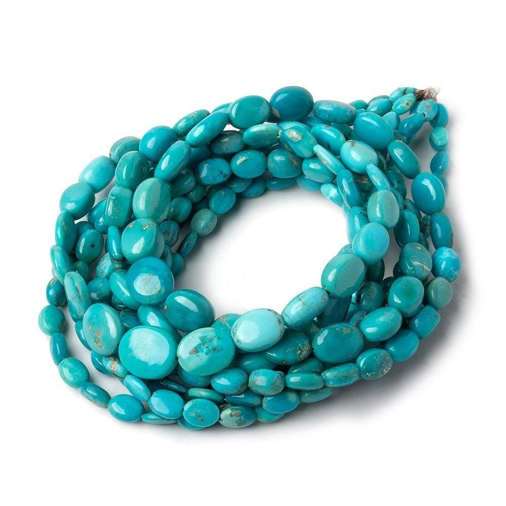 4x3-8x7mm Turquoise Plain Oval Nugget Beads 18 inch 80 pieces (ONLINE ORDER ONLY)