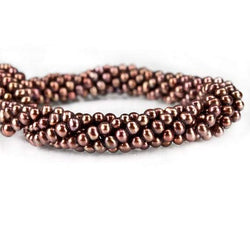 4x3.5mm Chocolate Off Round Freshwater Pearl 15.5 inch 110 pcs (ONLINE ORDER ONLY)