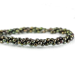 4x3mm Olive Green Straight Drilled Oval Freshwater Pearls Lot of 3 Strands (ONLINE ORDER ONLY)