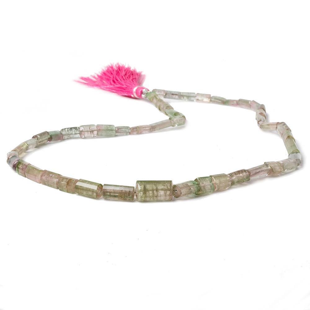 4x4-12x7mm Watermelon Tourmaline plain tube beads 16 inch 50 pieces A Grade (ONLINE ORDER ONLY)