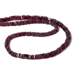 5mm Rhodolite Garnet Plain Square Heshi 16 inch 246 beads (ONLINE ORDER ONLY)