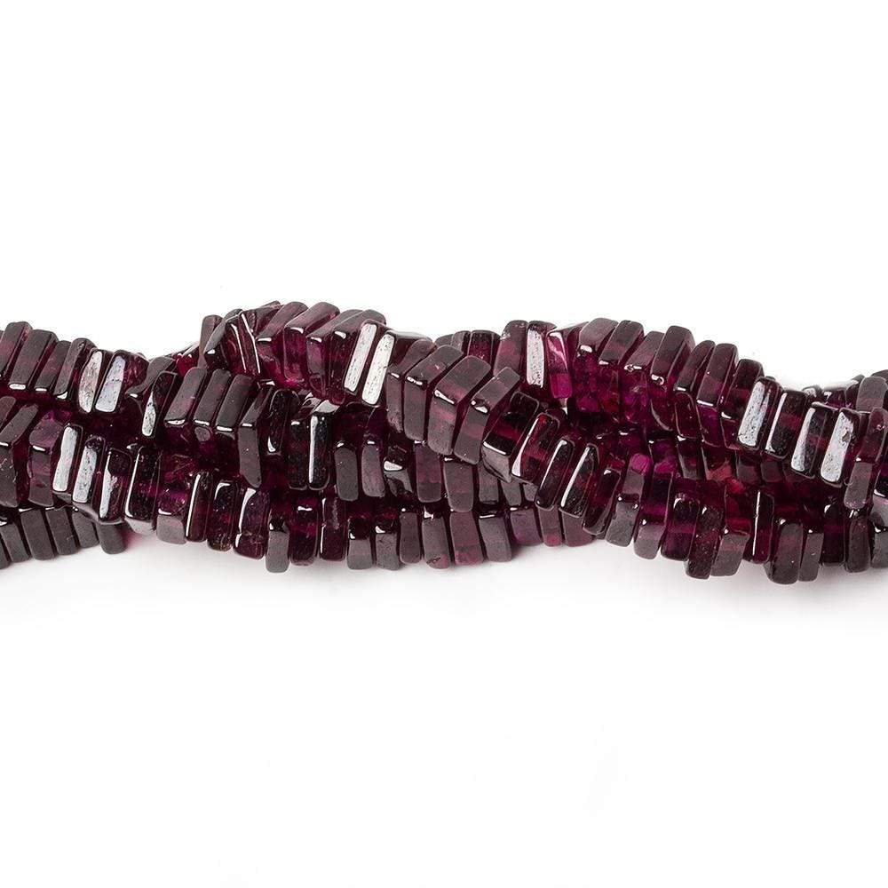 5mm Rhodolite Garnet Plain Square Heshi 16 inch 246 beads (ONLINE ORDER ONLY)