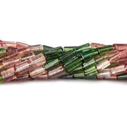 4x6-8x6mm Multi color Tourmaline Faceted Tubes 15 inch 52 beads AA (ONLINE ORDER ONLY)