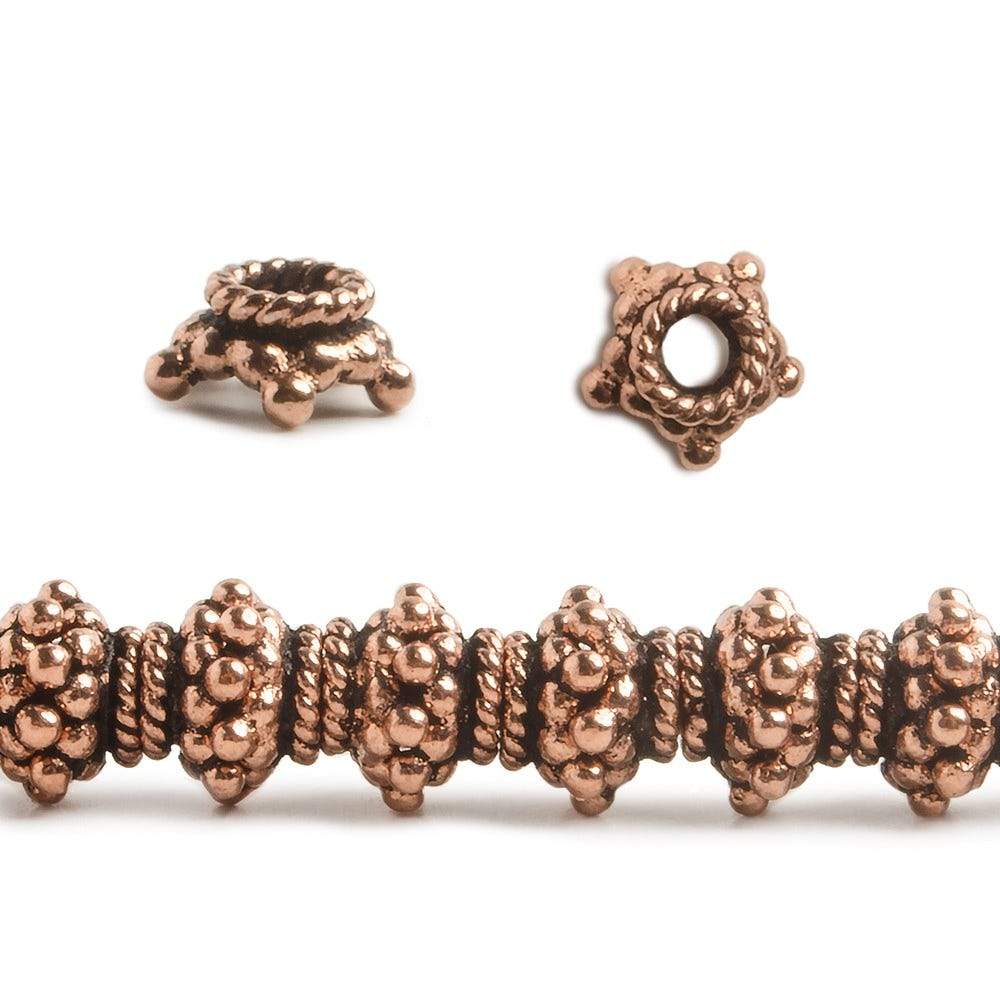 4x7mm Copper Bead Cap 8 inch 65 pcs (ONLINE ORDER ONLY)