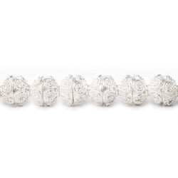 4x8x8mm Sterling Silver Plated Copper Bead Cap Bali Miligrain Design 8 inch 54 beads (ONLINE ORDER ONLY)