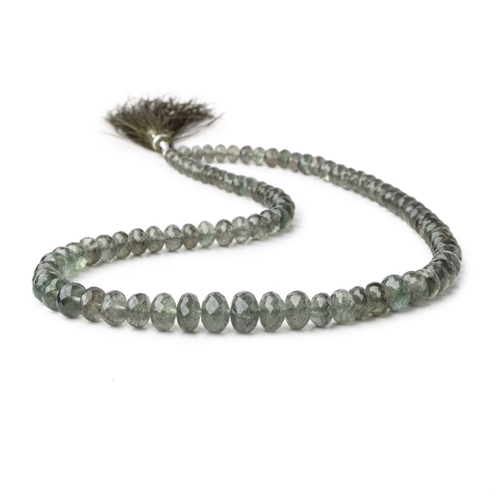 5-10mm Moss Aquamarine Faceted Rondelle Beads 16 inch 87 pieces (ONLINE ORDER ONLY)