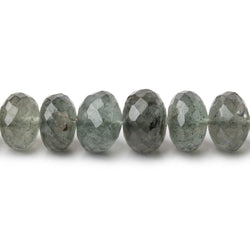 5-10mm Moss Aquamarine Faceted Rondelle Beads 16 inch 87 pieces (ONLINE ORDER ONLY)