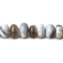 5-10mm Owyhee Blue Opal Plain Rondelles 16 inch 83 beads A (ONLINE ORDER ONLY)