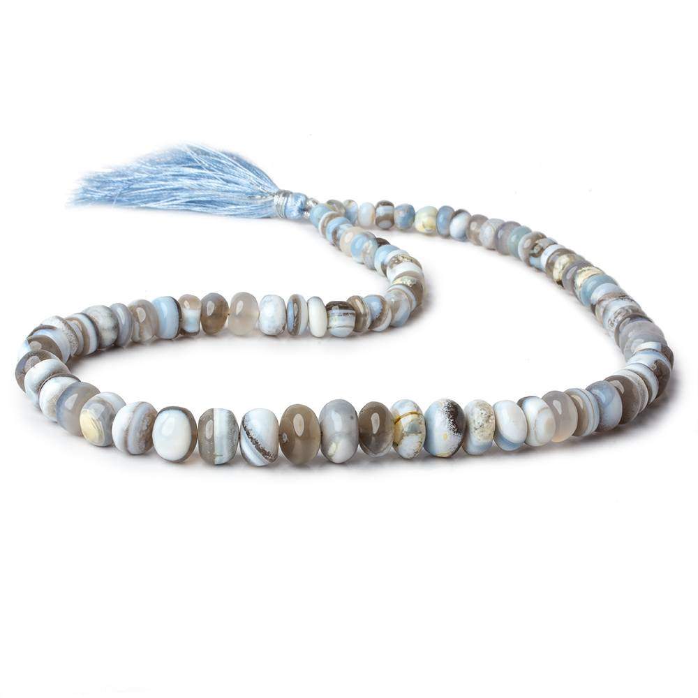 5-10mm Owyhee Blue Opal Plain Rondelles 16 inch 83 beads A (ONLINE ORDER ONLY)