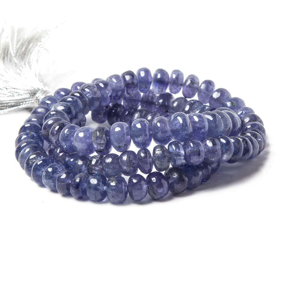 5 - 10mm Tanzanite Plain Rondelle Beads 18 inch 110 pieces (ONLINE ORDER ONLY)