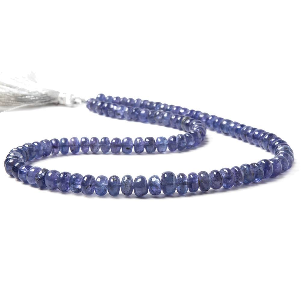 5 - 10mm Tanzanite Plain Rondelle Beads 18 inch 110 pieces (ONLINE ORDER ONLY)
