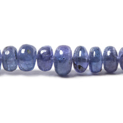 5 - 10mm Tanzanite Plain Rondelle Beads 18 inch 110 pieces (ONLINE ORDER ONLY)