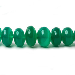 5-11mm Green Onyx Plain Rondelle Beads 16 inch 65 pieces (ONLINE ORDER ONLY)