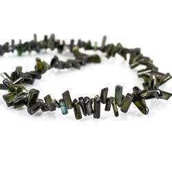 5-13mm Green Tourmaline Natural Crystal Top Drilled 180 pcs (ONLINE ORDER ONLY)