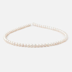 5-5.5mm Creamy White Petite Baroque Freshwater Pearls 15 inch 70 Beads