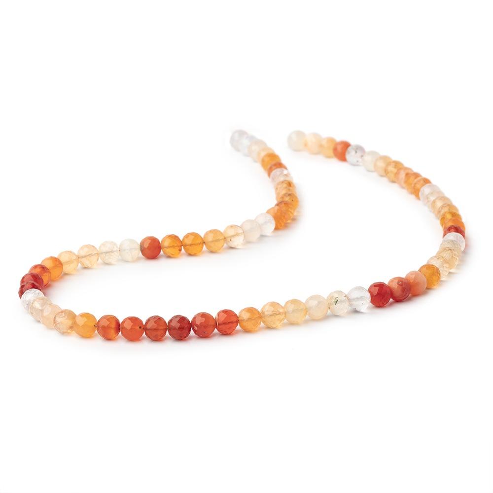 5-5.5mm Fire Opal Faceted Round Beads 16 inch 76 pieces AA (ONLINE ORDER ONLY)