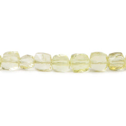 6-7mm Lemon Quartz Faceted Cube 8 inch 27 pieces (ONLINE ORDER ONLY)