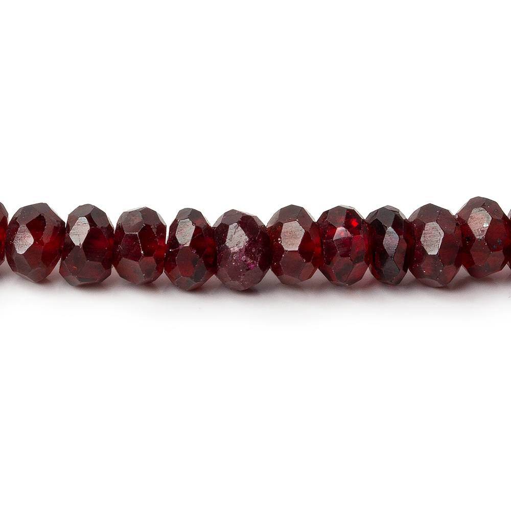 5-5.5mm Rhodolite Garnet Faceted Rondelle Beads 14 inch 92 pieces (ONLINE ORDER ONLY)