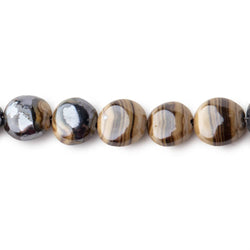 5-6.5mm Schalenblende Plain Coin Beads 8 inch 33 pieces AA rare (ONLINE ORDER ONLY)