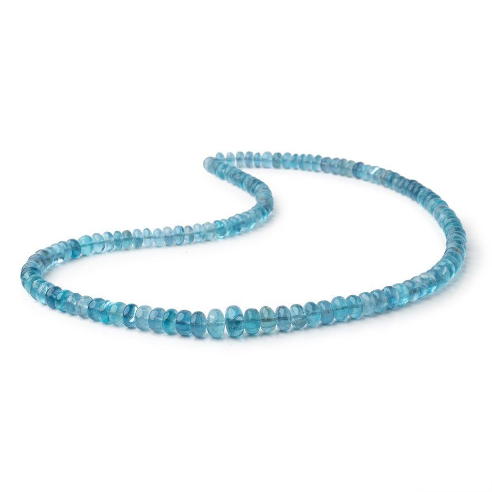5-6.5mm Teal Fluorite Plain Rondelle Beads 18 inch 128 pieces AA (ONLINE ORDER ONLY)