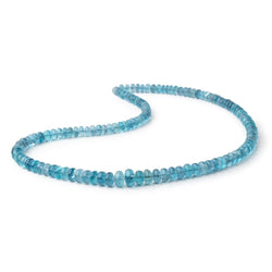 5-6.5mm Teal Fluorite Plain Rondelle Beads 18 inch 128 pieces AA (ONLINE ORDER ONLY)