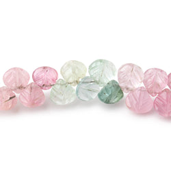 5-6mm Afghani Tourmaline Carved Heart Beads 7.5 inch 62 pieces AA (ONLINE ORDER ONLY)