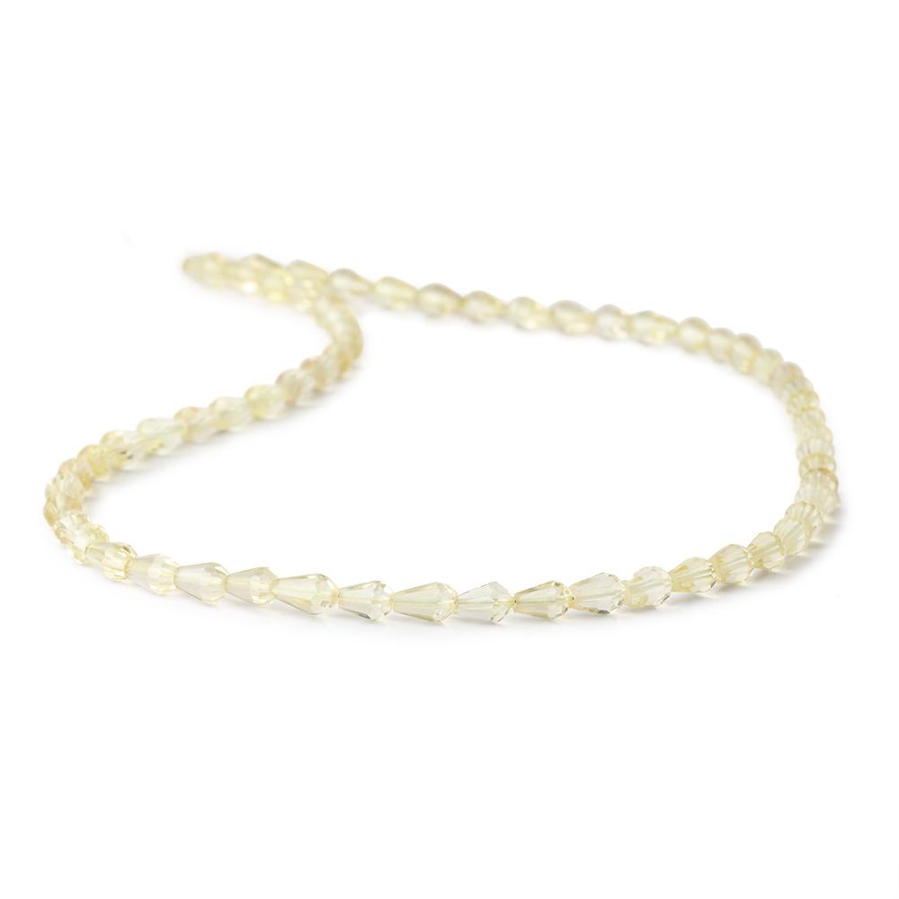 5-6mm Lemon Quartz Straight Drilled Faceted Tear Drop Beads 14 inch 60 pieces (ONLINE ORDER ONLY)