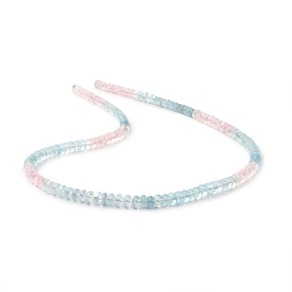 5-6mm Multi Color Beryl Plain Rondelle Beads 18 inch 145 pieces AA (ONLINE ORDER ONLY)