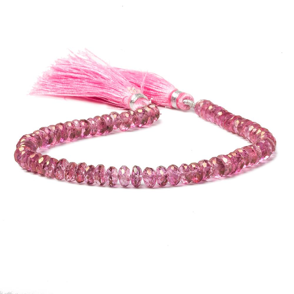 5-6mm Mystic Pink Topaz Faceted Rondelle Beads 8 inch 60 beads (ONLINE ORDER ONLY)