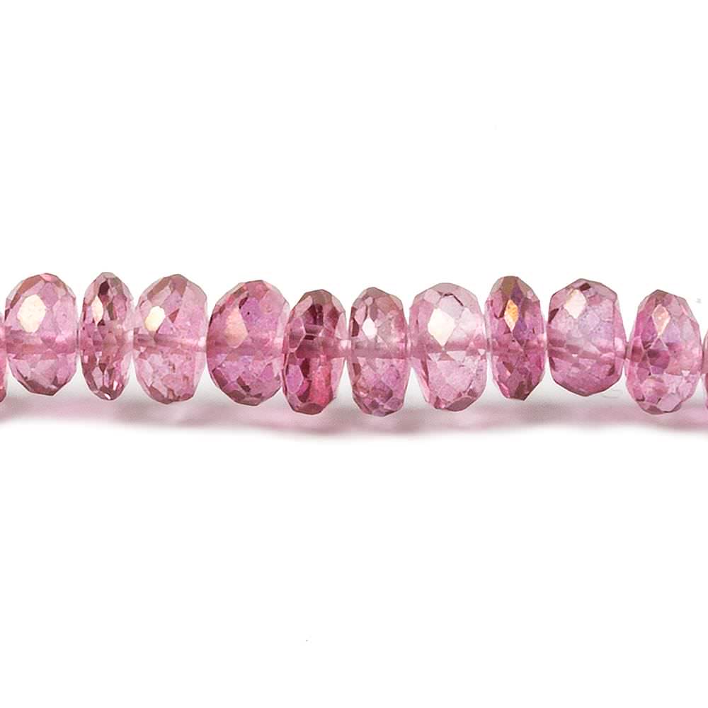 5-6mm Mystic Pink Topaz Faceted Rondelle Beads 8 inch 60 beads (ONLINE ORDER ONLY)
