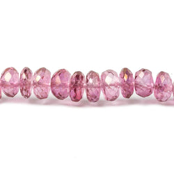5-6mm Mystic Pink Topaz Faceted Rondelle Beads 8 inch 60 beads (ONLINE ORDER ONLY)