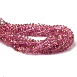 5-6mm Mystic Pink Topaz Faceted Rondelle Beads 8 inch 60 beads (ONLINE ORDER ONLY)