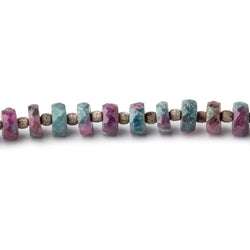 5-6mm Ruby in Kyanite Faceted Heishi Beads 8 inch 45 pieces (ONLINE ORDER ONLY)