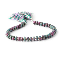 5-6mm Ruby in Kyanite Faceted Heishi Beads 8 inch 45 pieces (ONLINE ORDER ONLY)
