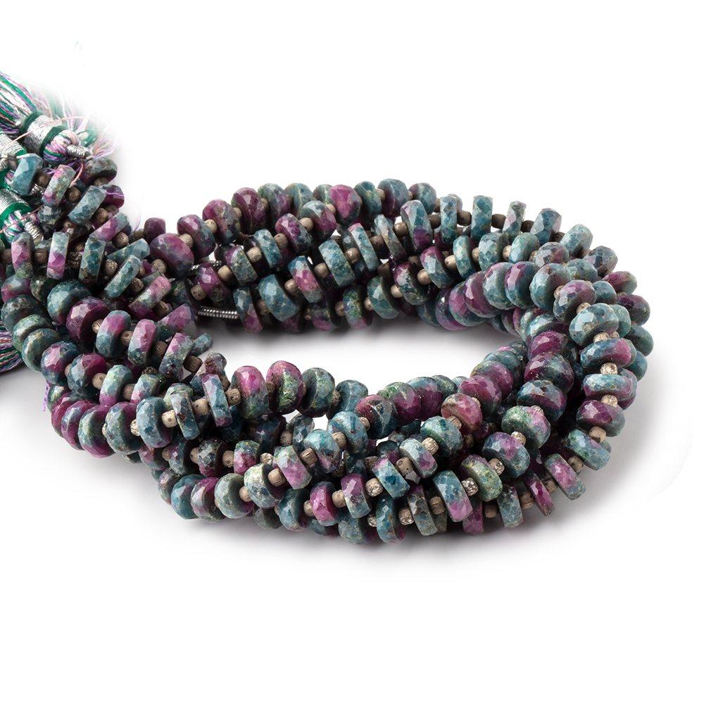 5-6mm Ruby in Kyanite Faceted Heishi Beads 8 inch 45 pieces (ONLINE ORDER ONLY)