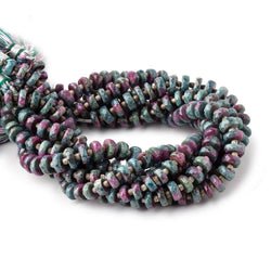 5-6mm Ruby in Kyanite Faceted Heishi Beads 8 inch 45 pieces (ONLINE ORDER ONLY)