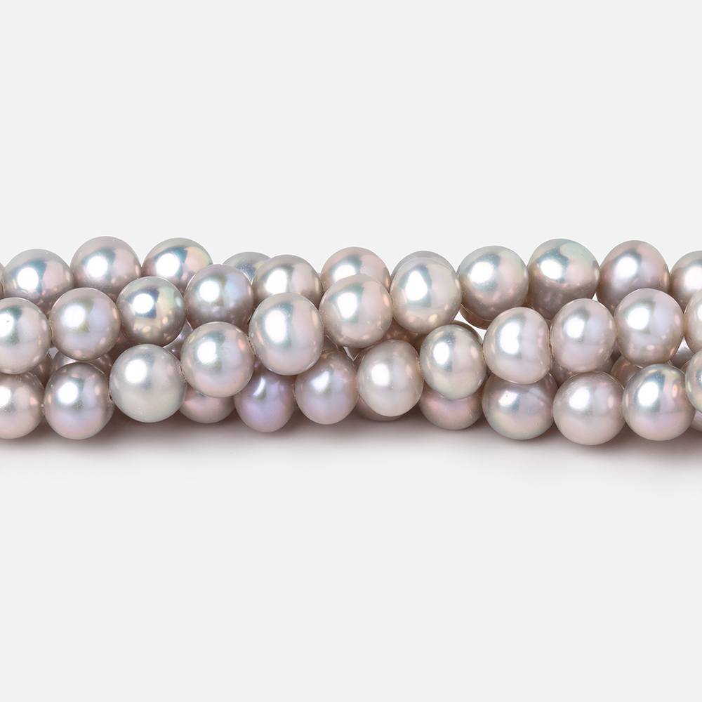 5-6mm Silver Off Round Freshwater Pearls 16 inch 78 Beads (ONLINE ORDER ONLY)