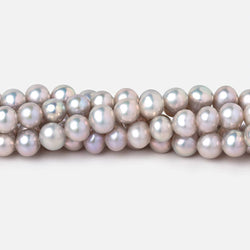 5-6mm Silver Off Round Freshwater Pearls 16 inch 78 Beads (ONLINE ORDER ONLY)