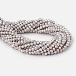 5-6mm Silver Off Round Freshwater Pearls 16 inch 78 Beads (ONLINE ORDER ONLY)
