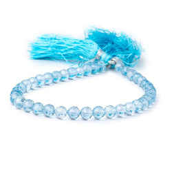 5-6mm Sky Blue Topaz Faceted Round Beads 8.5 inch 36 pieces AAA (ONLINE ORDER ONLY)