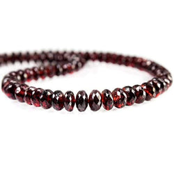 5 - 7.5mm Pyrope Almandite Garnet Faceted Rondelle Beads 16 inch 88 pieces (ONLINE ORDER ONLY)