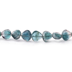 5-7mm Bi-Color Indicolite Tourmaline Straight Drilled Faceted Hearts 16 inch 72 Beads (ONLINE ORDER ONLY)