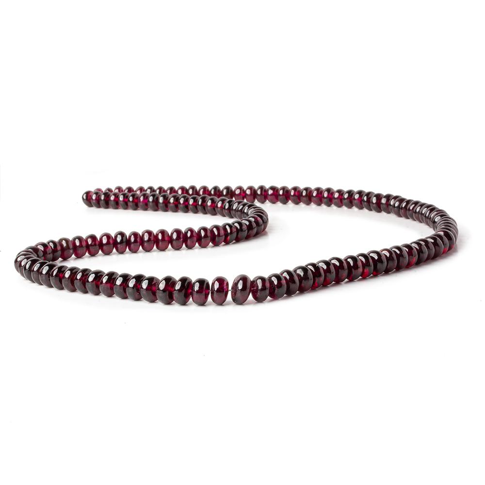 5-7mm Dark Rhodolite Garnet plain rondelle beads 18 inch 122 pieces AA (ONLINE ORDER ONLY)