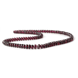 5-7mm Dark Rhodolite Garnet plain rondelle beads 18 inch 122 pieces AA (ONLINE ORDER ONLY)